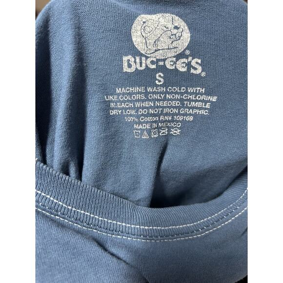 Bucees T Shirt Adult Small Blue Long Sleeve Its The Beaver Nuggets For Me - Picture 5 of 6